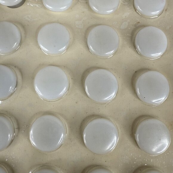 Vintage 48 Jablonex White Glass Buttons On Original Card Made In Czechoslovakia - Picture 5 of 5